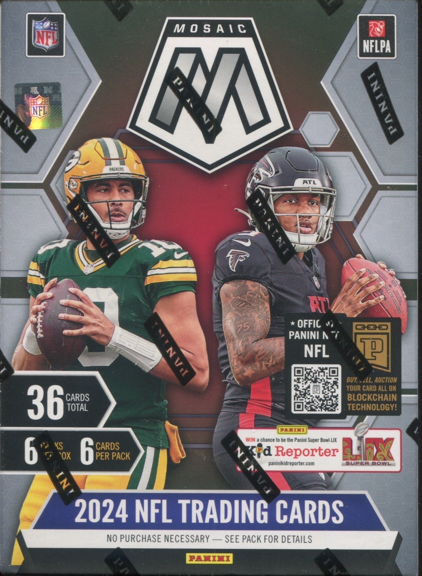Scan_2_60f6715e-ee39-46a4-be31-5b5e0f064728 2024 Panini Mosaic Football, Blaster Box (Orange Fluorescent Parallels) - Image 1