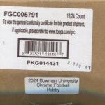 2024 Bowman Chrome University Football Hobby, 12 Box Case
