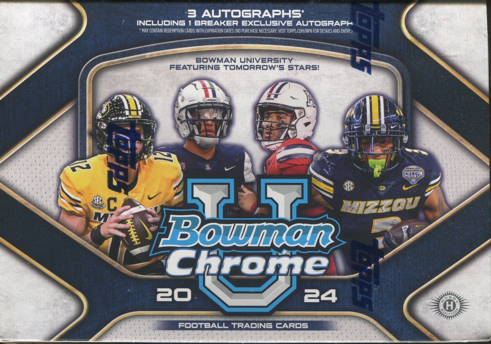 Scan_31_9573dd1b-8107-4a15-8247-a864f76f0978 2024 Bowman Chrome University Football Brker Delight, Box - Image 1