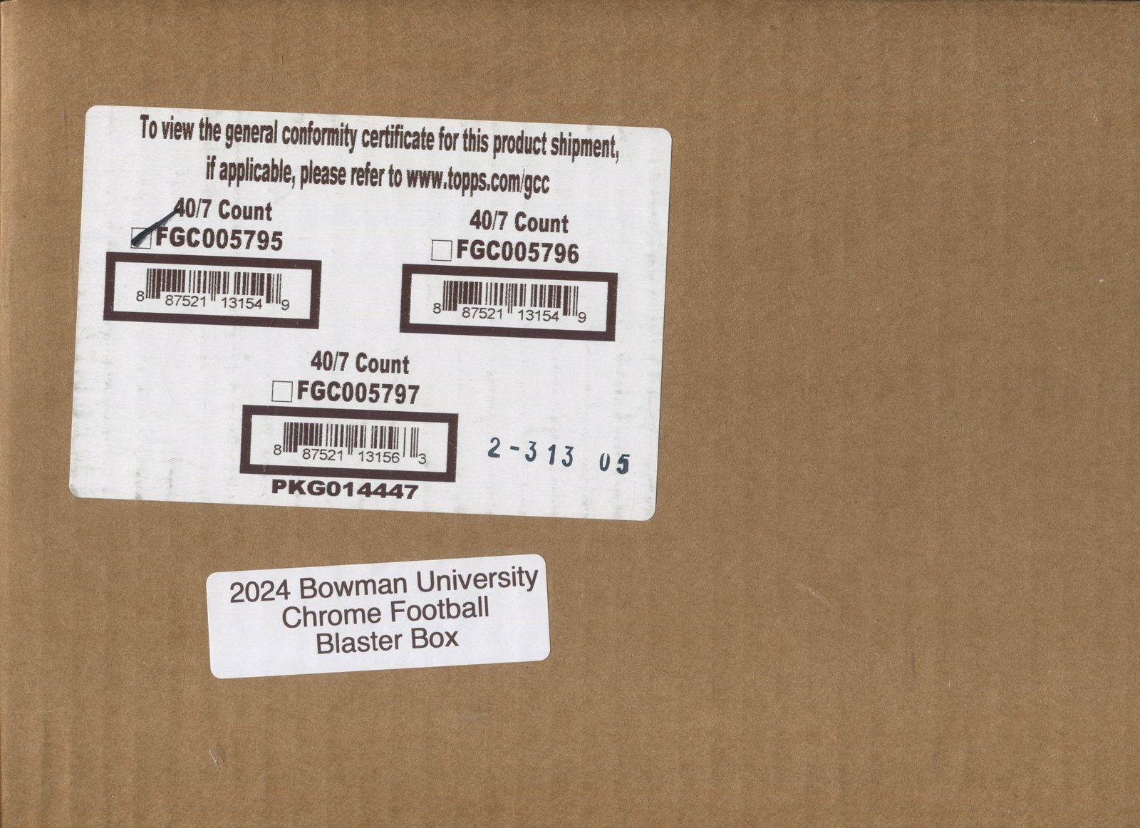 Scan_33_ec854de7-c593-48cd-8340-a93a7d9e59b3 *LAST CASE* 2024 Bowman Chrome University Football, 40 Blaster Box Case - Image 1