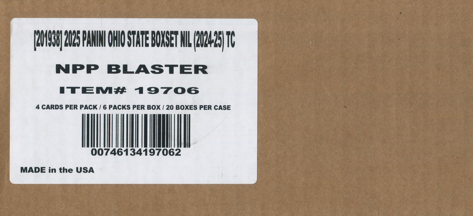 Scan_34_028814a9-7d9d-4b0a-944e-40488274d949 2025 Panini Ohio State University Collegiate Blaster, 20 Box Case - Image 1