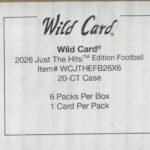 2026 Wild Card Alumination Just The Hits Football Hobby Jumbo, 20 Box Case