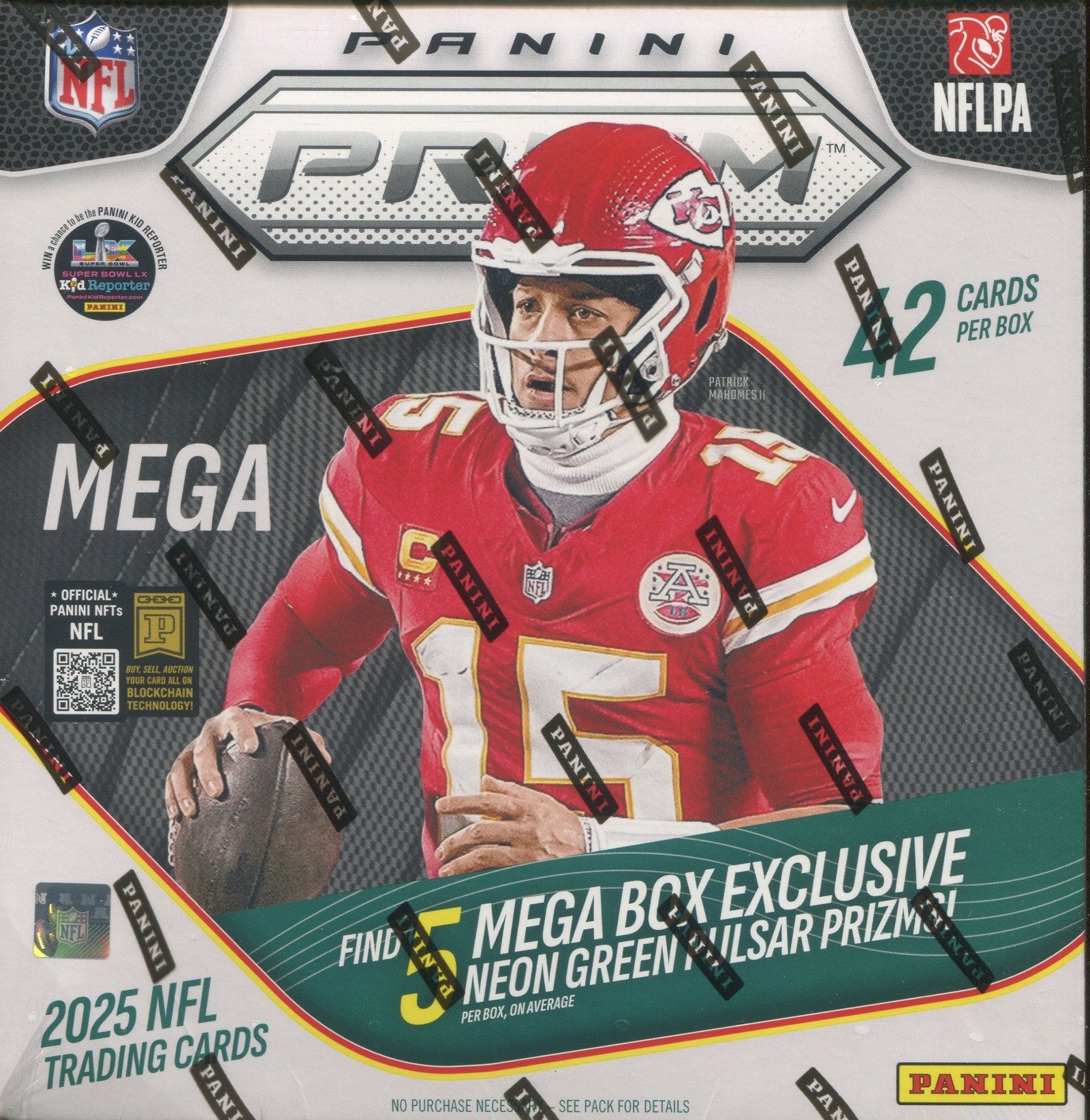 Scan_4_dcdd1c0c-b59e-442f-8a97-dfff4b761854 2025 Panini Prizm Football Retail Mega, Box (Neon Green Pulsar) - Image 1