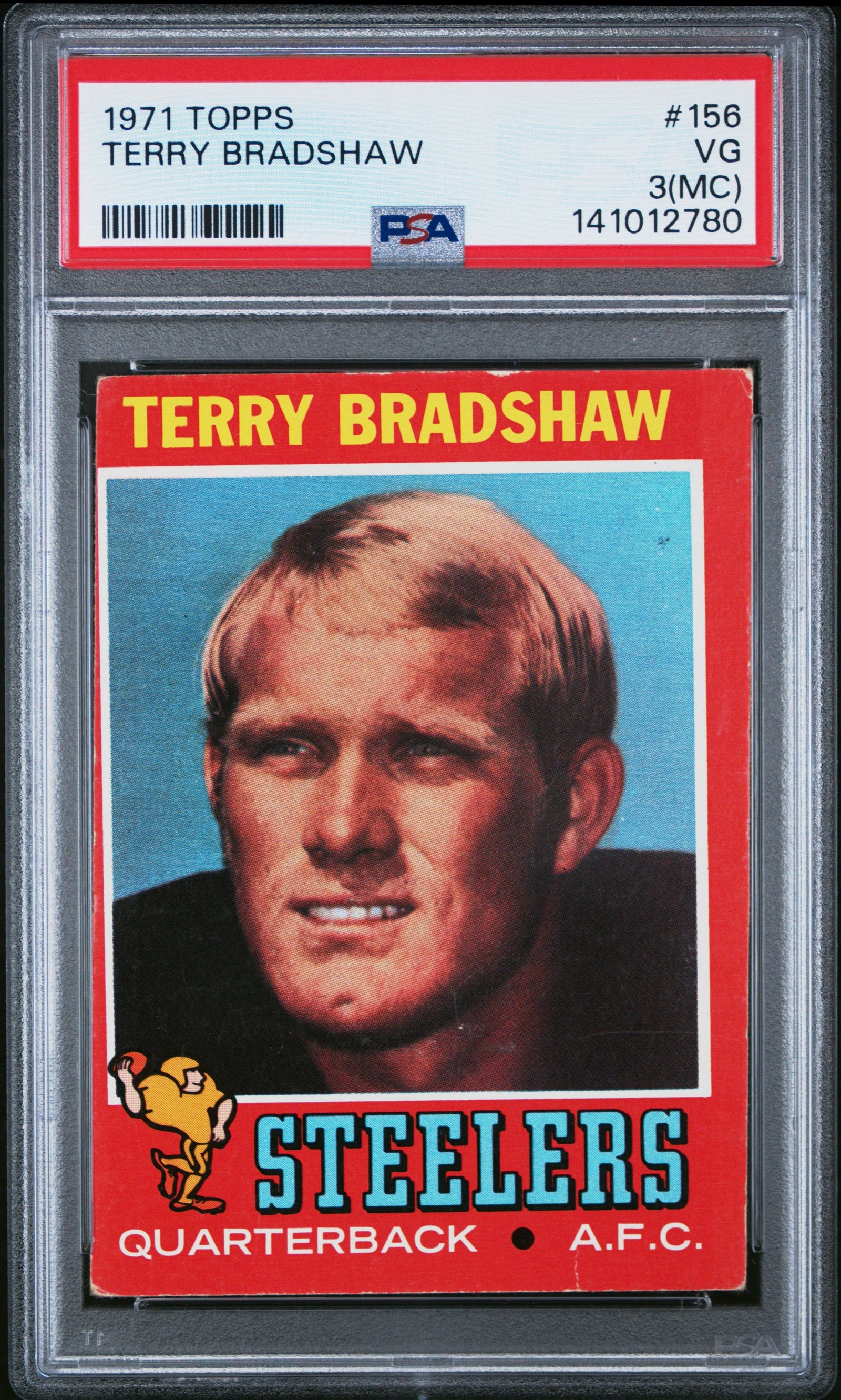 UHMDL9ul7kWK_jfHrwnZrg Terry Bradshaw 1971 Topps Rookie #156 PSA 3(MC) Very Good - Image 1
