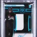 Drake London 2022 Panini National Treasures Midnight Rookie Patch Auto #3/20 PSA 9 Mint