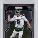 Zach Wilson New York Jets 2021 Panini Prizm Rookie Card #332 PSA 9 Mint