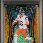 Bo Nix 2024 Panini Select Rookie #382 Gold Prizm #8/10 PSA 10 Gem Mint