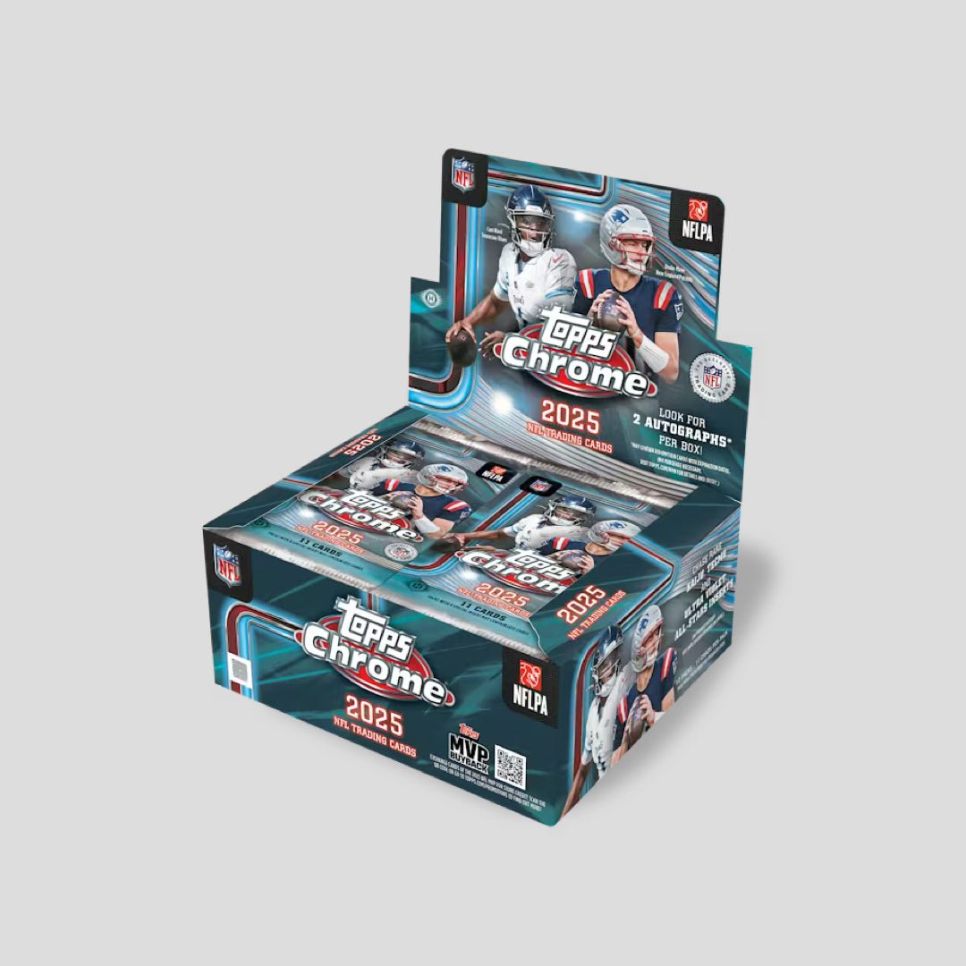 2025 Topps Chrome Football Jumbo Box — 3 autographs per box