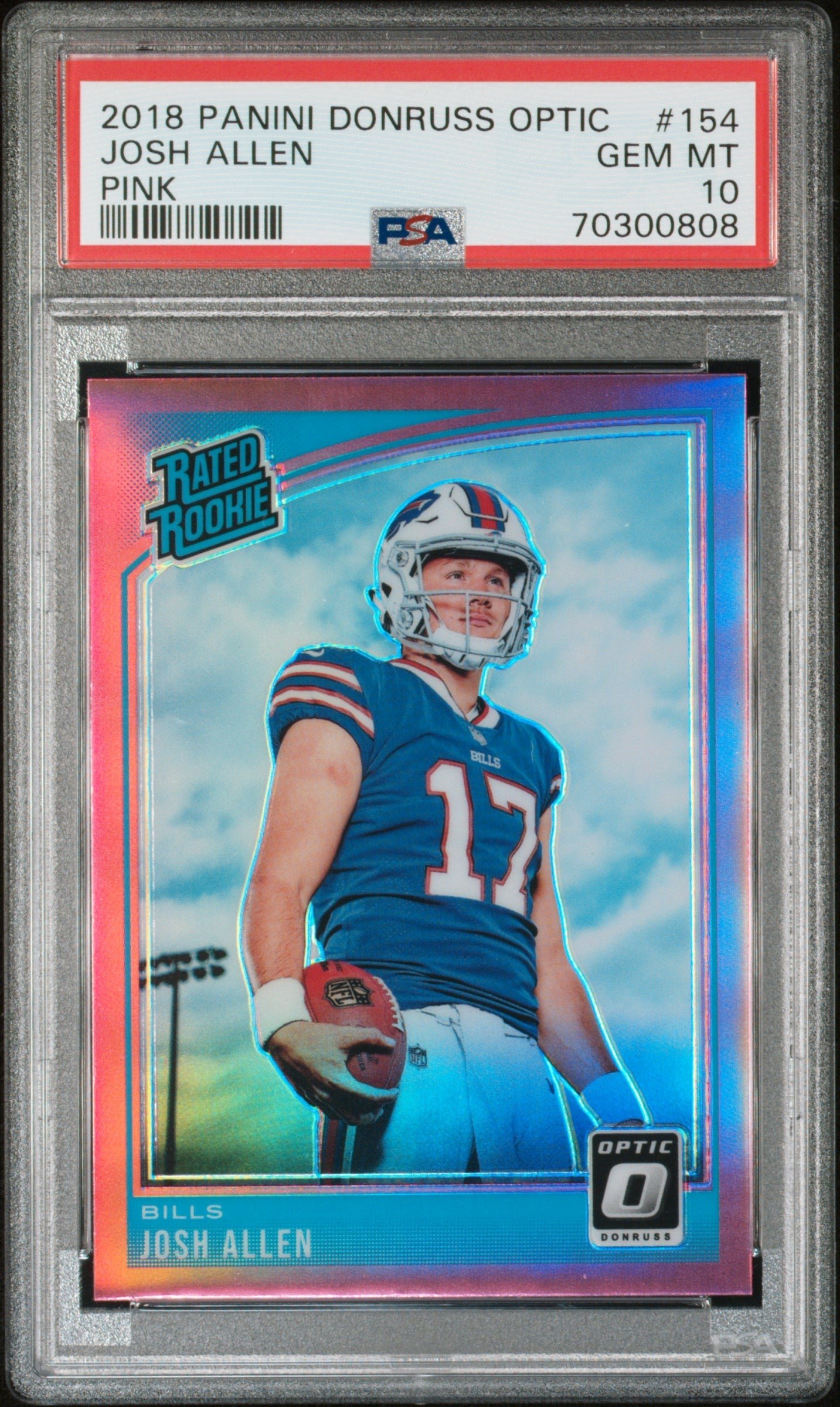 ditiEUw-mE-J0lqcJD_7XA Josh Allen 2018 Donruss Optic Rookie #154 Pink PSA 10 Gem Mint - Image 1