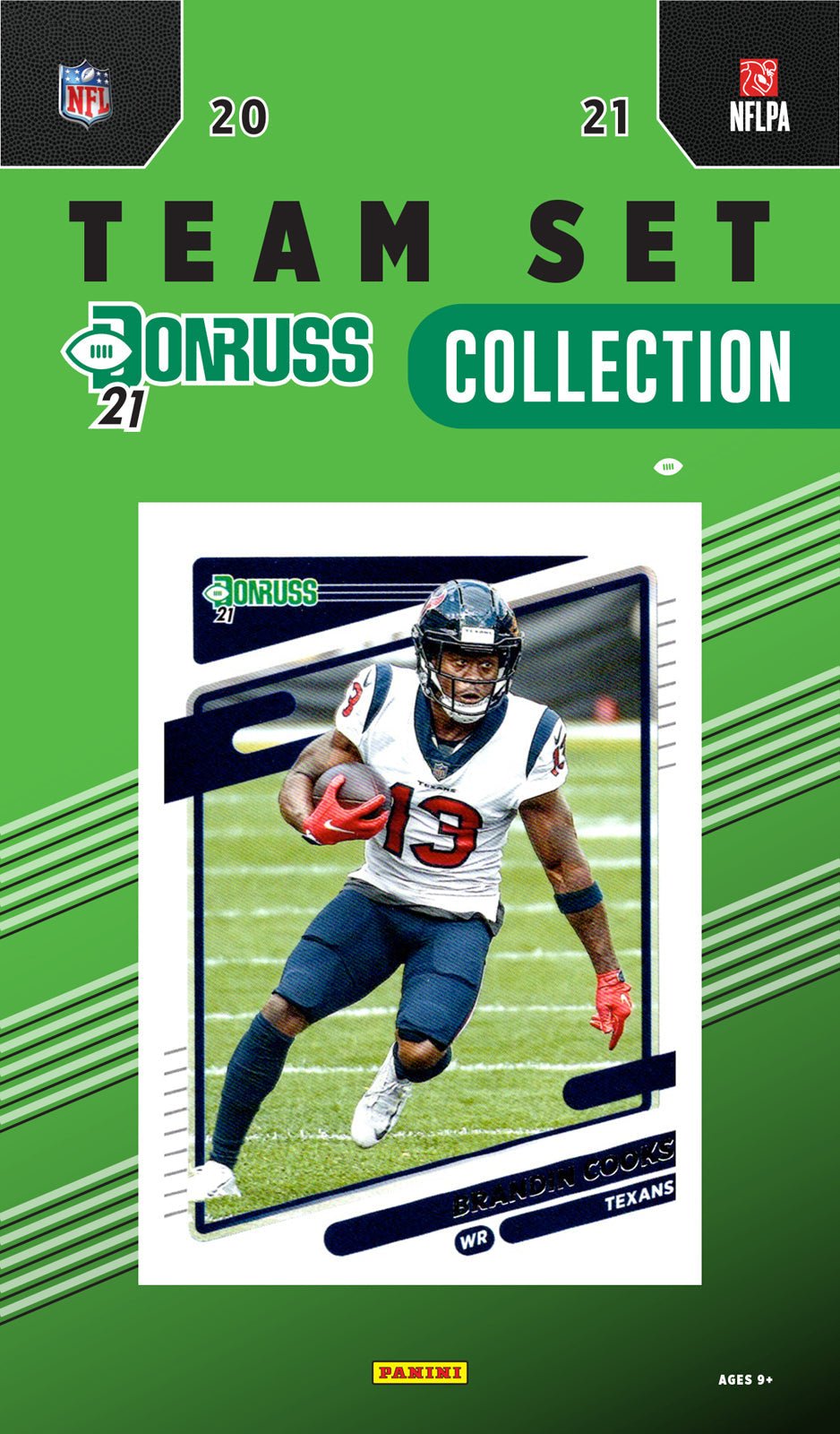 donruss21texans Houston Texans 2021 Donruss Factory Sealed Team Set with Rated Rookie Cards of Davis Mills #273, Nico Collins and Brevin Jordan Plus - Image 1