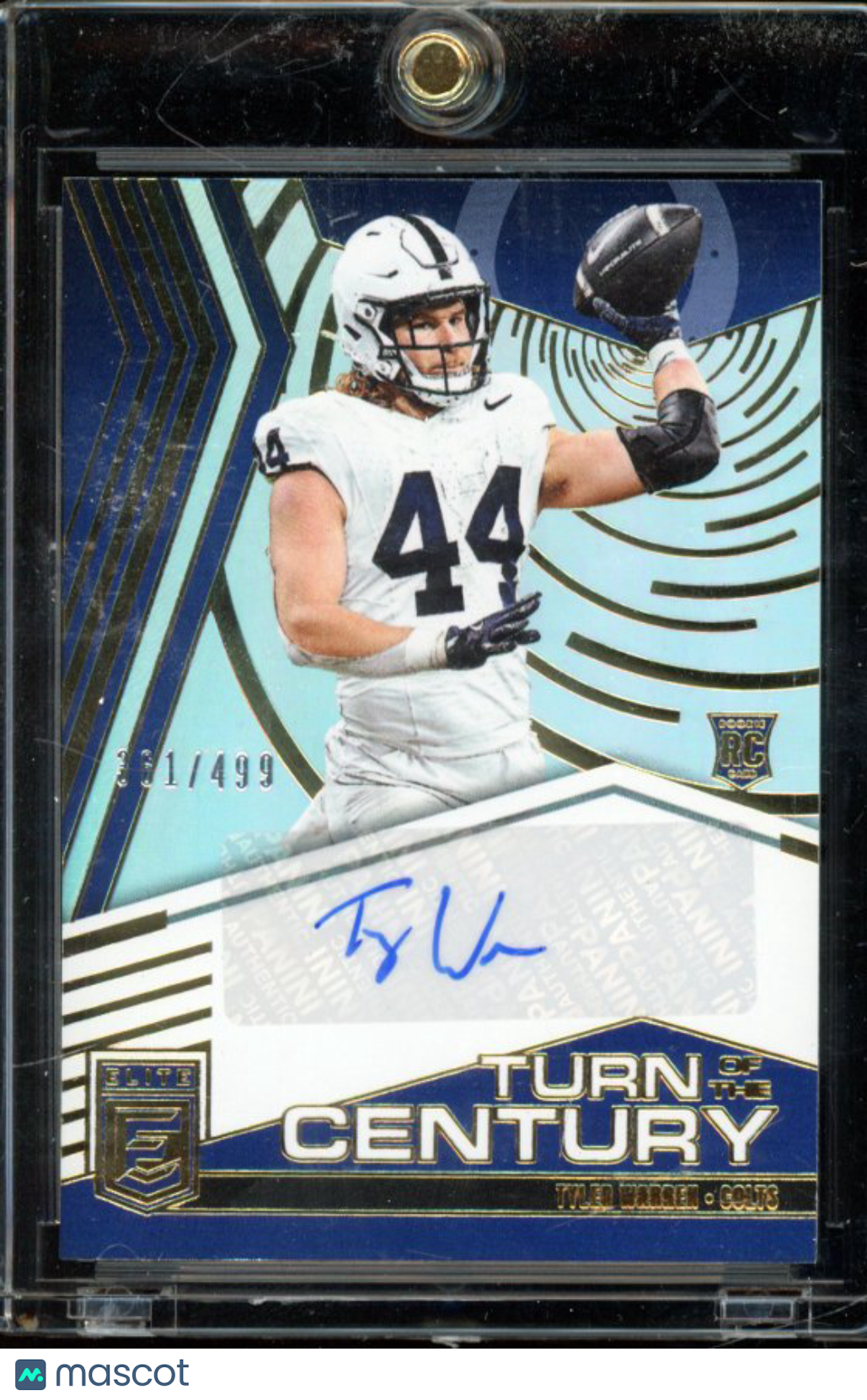 ed046e19-16f5-422b-adde-21c788642d3d-watermark-raw-V2 2025 Elite Tyler Warren Turn Of The Century Rookie Auto /499 - Image 1