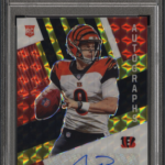 2020 Panini Mosaic Rookie Auto Mosaic Joe Burrow Black Gold Prizm #/8 PSA 9