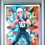 2024 Mosaic Drake Maye Stained Glass Rookie Case Hit PSA 9