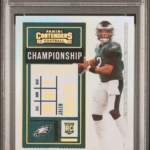 2020 Panini Contenders Jalen Hurts #122 Championship Ticket /49 Auto RC PSA 9