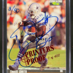 1995 Pro Line Emmitt Smith Printers Proof Auto 3/50