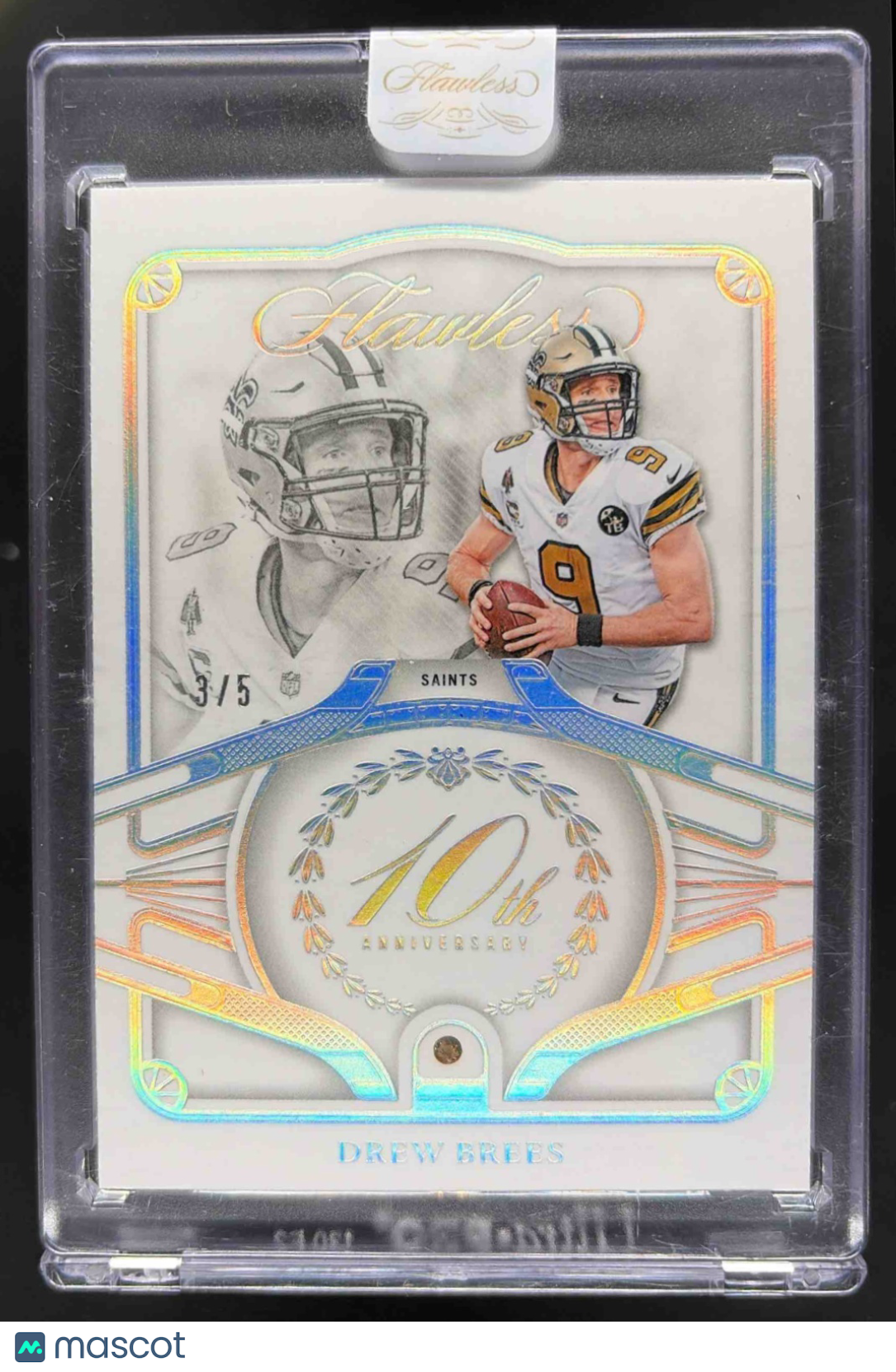 front-watermark-raw-V2_44ab83f7-c720-436e-b393-c9fe9632e499 2024 Panini Flawless Drew Brees Sealed /5 10th Anniversary - Image 1