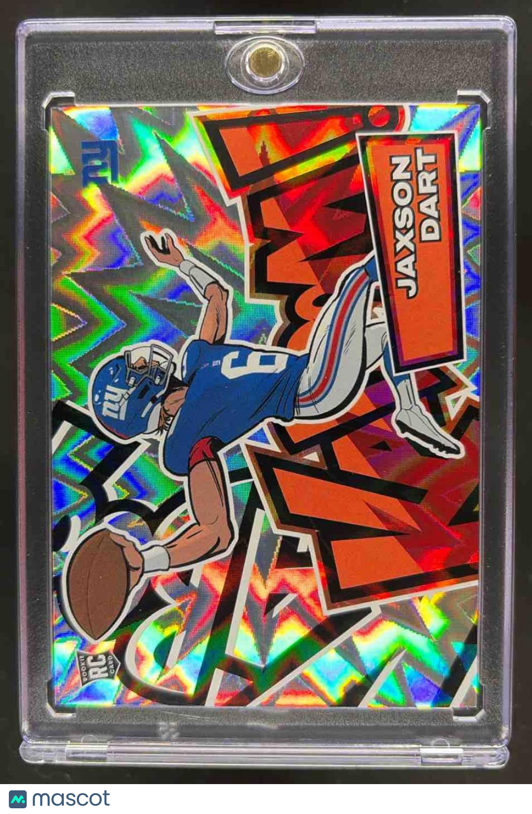 front-watermark-raw-V2_5b525cfa-cfc0-4de0-b1f5-0270909d1313 2025 Panini Absolute Jaxson Dart #34 Kaboom Horizontal RC - Image 1