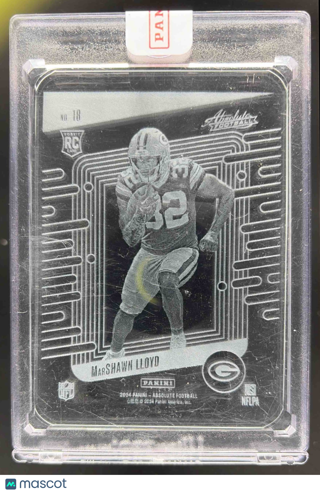 front-watermark-raw-V2_73326062-69d5-4c09-92c4-eb51cfa68487 2024 Panini Absolute MarShawn Lloyd #18 Glass SP Packers - Image 1