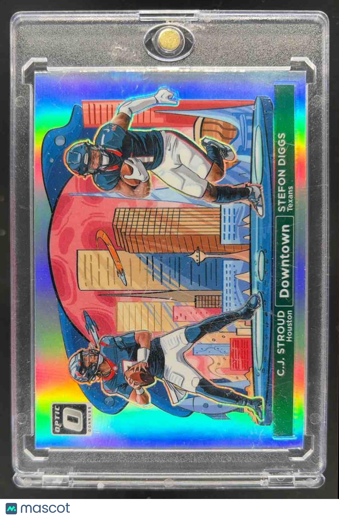front-watermark-raw-V2_7917bd9a-d92a-4371-9d32-d327798ad86a 2024 Panini Donruss Optic C.J. Stroud Stefon Diggs Dual Downtown Texans - Image 1