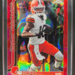2025 Topps Chrome Isaiah Bond #341 Rookie Football Red Raywave Refractor 5/5 RC