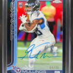 2025 Topps Chrome Kalel Mullings #RA-KMU Rookie Auto Black Refractor /10 RC