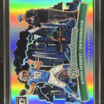 2025 Panini Donruss Optic Jim Harbaugh Justin Herbert #4 Downtown Duos