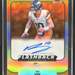 2025 Topps Finest Bo Nix #FBA-BN Flashback Auto Orange Refractor 14/25