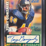 1997 Score Board Tony Gonzalez Pro Line Auto 213/400 RC