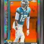 2025 Topps Chrome Travis Hunter #332 Rookie Etch Orange /25 RC SSP