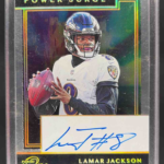 2019 Panini One Lamar Jackson #221 7/10 Auto Power Surge Ravens