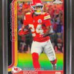 2025 Topps Chrome Brashard Smith #311 Rookie Football Black Refractor /10 RC
