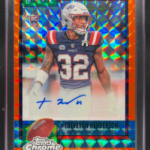 2025 Topps Chrome TreVeyon Henderson #1990-THE 1990 Auto Orange Geometric Refractor /25 RC