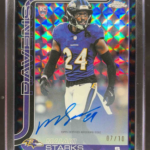 2025 Topps Chrome Malaki Starks #RA-MS Rookie Auto Black Geometric Refractor /10 RC