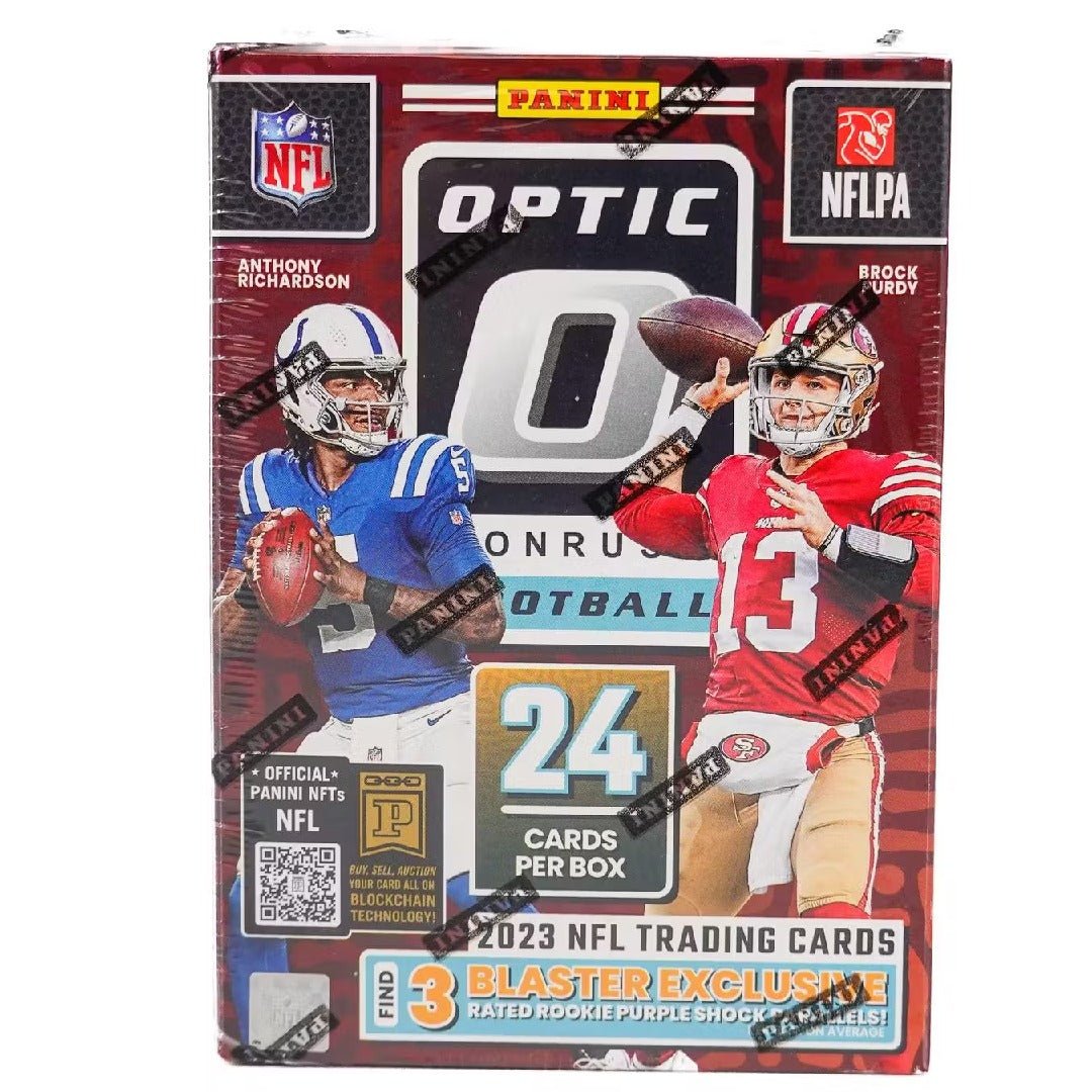 polotno_12 2023 PANINI DONRUSS OPTIC FOOTBALL BLASTER PURPLE SHOCK (BOX) - Image 1