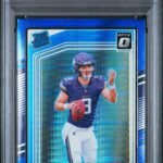 JJ McCarthy 2024 Donruss Optic Rookie #235 Blue Hyper PSA 10 Gem Mint