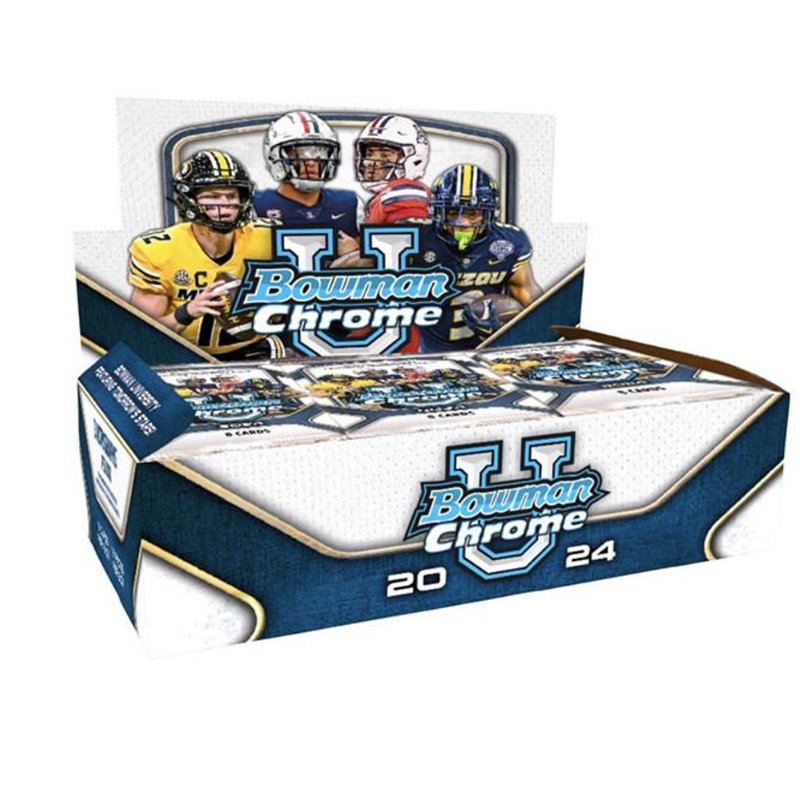 resizingforshopify-2024-11-19T161346.744 2024 Bowman University Chrome Football Jumbo Box - Image 1