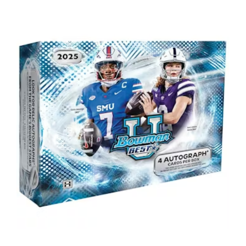 resizingforshopify-2025-11-20T130546.693 2025 Bowman University Best Football Hobby Box - Image 1