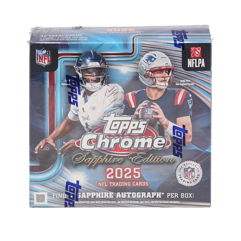 2025 Topps Chrome Football Sapphire Edition 10-Box Case