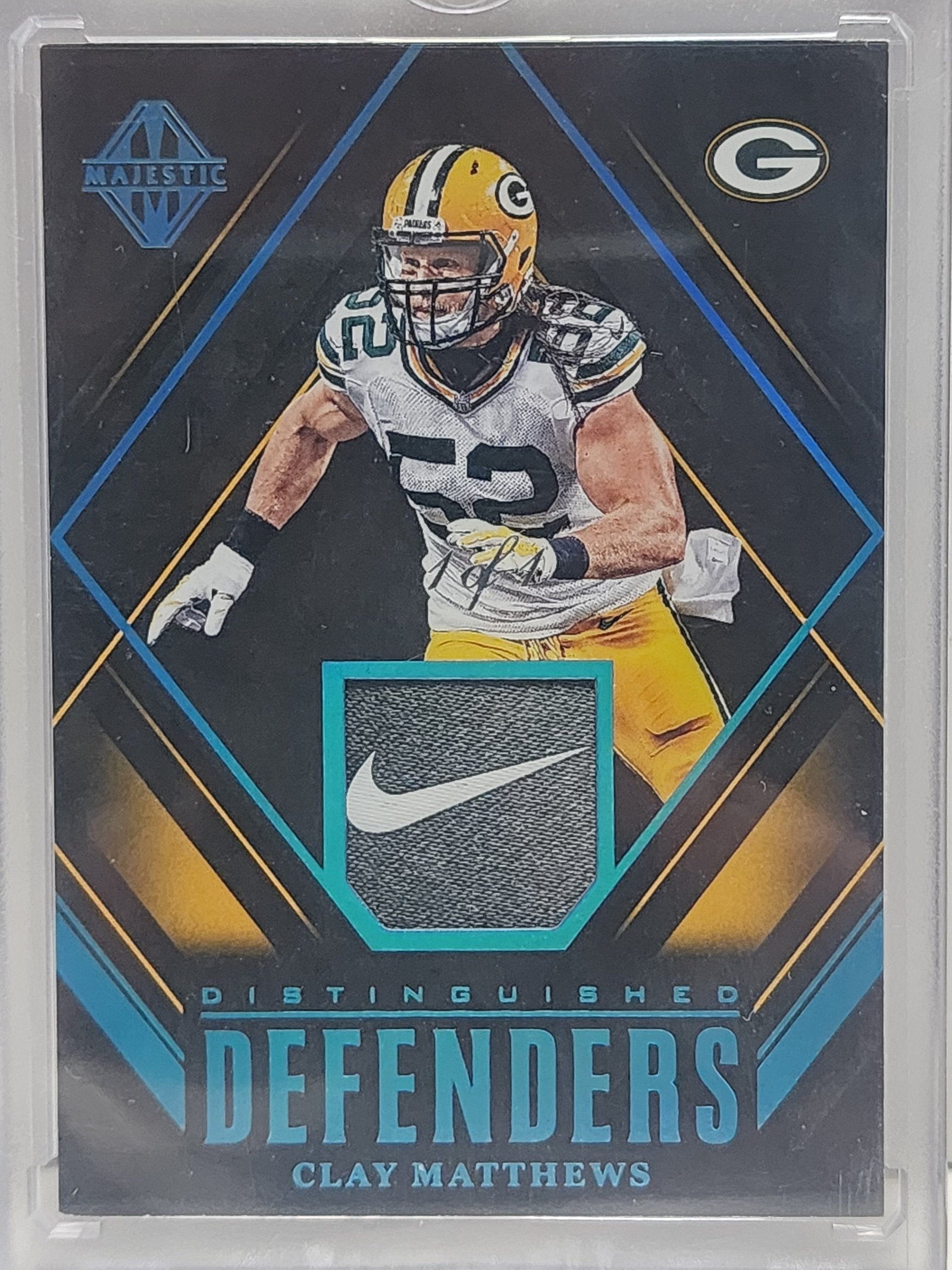 rn-image_picker_lib_temp_ffb44a20-80f8-46fe-a546-23797869d3b4 Clay Matthews 2018 Panini Majestic Nike Swoosh Patch #1/1 - Image 1