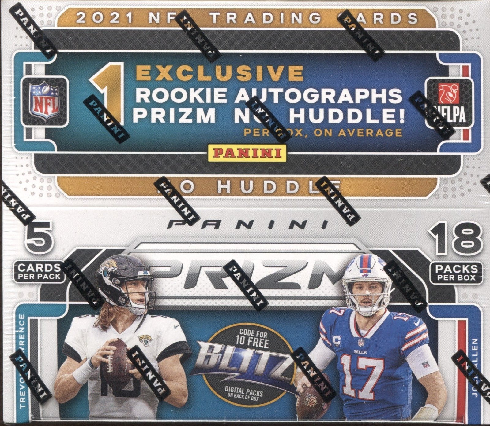 scan0002_74e557b2-fcd4-4ee0-a02a-5e700983cbe4 2021 Panini Prizm No Huddle Football, Box - Image 1