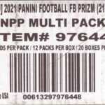 2021 Panini Prizm Football, 20 Cello Multi-Pack Box Case