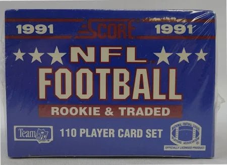 shopping-3_92e0ed59-c1e4-4544-9fca-afc4b8025460 1991 Score Rookie & Traded Football Factory Set - Image 1