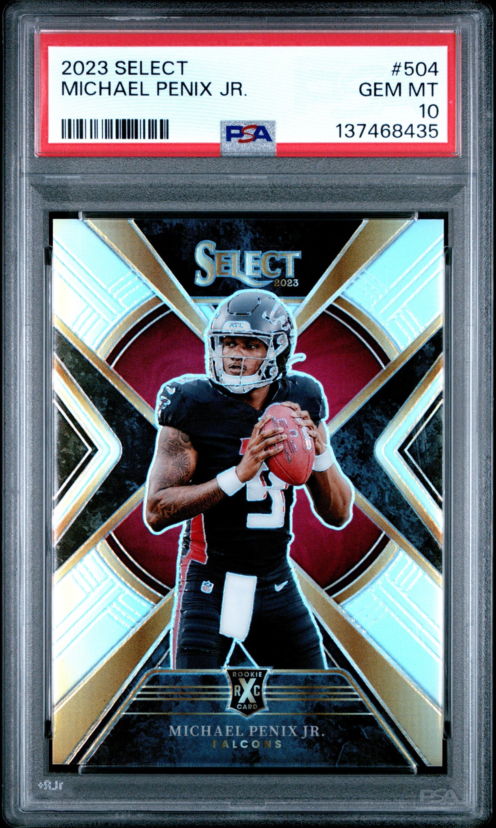 uKwaSvYd3kOV_HvRJzNdDg Michael Penix Jr. 2023 Panini Select XRC #504 PSA 10 Gem Mint - Image 1